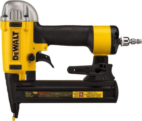 DeWALT - 1/4" Crown, 18 Gauge, 100 Staple Capacity Power Stapler - 1/4" Inlet, 70 to 100 psi Air Pressure, Includes DWFP1838 Stapler - Americas Industrial Supply