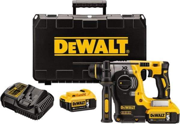 DeWALT - 20 Volt 1" SDS Chuck Cordless Rotary Hammer - 0 to 4,500 BPM, 0 to 1,200 RPM, Reversible - Americas Industrial Supply