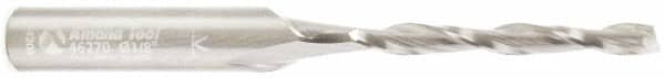 Amana Tool - 1/8" Cutting Diam x 1-1/8" Length of Cut, 2 Flute, Upcut Spiral Router Bit - Uncoated, Right Hand Cut, Solid Carbide, 2-1/2" OAL x 1/4" Shank Diam, Flute, 30° Helix Angle - Americas Industrial Supply