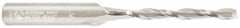 Amana Tool - 1/8" Cutting Diam x 1-1/8" Length of Cut, 2 Flute, Upcut Spiral Router Bit - Uncoated, Right Hand Cut, Solid Carbide, 2-1/2" OAL x 1/4" Shank Diam, Flute, 30° Helix Angle - Americas Industrial Supply