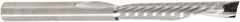 Amana Tool - 1/4" Cutting Diam x 1-1/2" Length of Cut, 1 Flute, Downcut Spiral Router Bit - Uncoated, Right Hand Cut, Solid Carbide, 3" OAL x 1/4" Shank Diam, 30° Helix Angle - Americas Industrial Supply