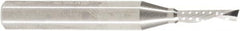 Amana Tool - 1/8" Cutting Diam x 1/2" Length of Cut, 1 Flute, Downcut Spiral Router Bit - Uncoated, Right Hand Cut, Solid Carbide, 2" OAL x 1/4" Shank Diam, 30° Helix Angle - Americas Industrial Supply