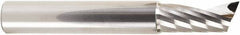 Amana Tool - 1/2" Cutting Diam x 1-1/8" Length of Cut, 1 Flute, Upcut Spiral Router Bit - Uncoated, Right Hand Cut, Solid Carbide, 3-1/2" OAL x 1/2" Shank Diam, 20° Helix Angle - Americas Industrial Supply