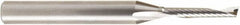 Amana Tool - 1/8" Cutting Diam x 3/4" Length of Cut, 1 Flute, Upcut Spiral Router Bit - Uncoated, Right Hand Cut, Solid Carbide, 2-1/2" OAL x 1/4" Shank Diam, 20° Helix Angle - Americas Industrial Supply