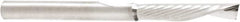 Amana Tool - 1/4" Cutting Diam x 1-1/4" Length of Cut, 1 Flute, Upcut Spiral Router Bit - Uncoated, Right Hand Cut, Solid Carbide, 3" OAL x 1/4" Shank Diam, 30° Helix Angle - Americas Industrial Supply