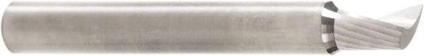 Amana Tool - 1/4" Cutting Diam x 3/8" Length of Cut, 1 Flute, Upcut Spiral Router Bit - Uncoated, Right Hand Cut, Solid Carbide, 2" OAL x 1/4" Shank Diam, 30° Helix Angle - Americas Industrial Supply