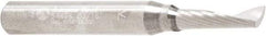 Amana Tool - 3/16" Cutting Diam x 5/8" Length of Cut, 1 Flute, Upcut Spiral Router Bit - Uncoated, Right Hand Cut, Solid Carbide, 2" OAL x 1/4" Shank Diam, 30° Helix Angle - Americas Industrial Supply