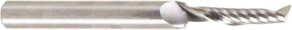 Amana Tool - 3/16" Cutting Diam x 7/8" Length of Cut, 1 Flute, Upcut Spiral Router Bit - Uncoated, Right Hand Cut, Solid Carbide, 2-1/2" OAL x 1/4" Shank Diam, 30° Helix Angle - Americas Industrial Supply