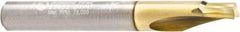Amana Tool - 1/4" Cutting Diam x 1/4" Length of Cut, 1 Flute, Upcut Spiral Router Bit - Zirconium Coated, Right Hand Cut, Solid Carbide, 2" OAL x 1/4" Shank Diam, 10° Helix Angle - Americas Industrial Supply