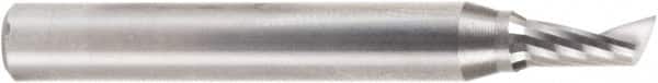 Amana Tool - 3/16" Cutting Diam x 3/8" Length of Cut, 1 Flute, Upcut Spiral Router Bit - Uncoated, Right Hand Cut, Solid Carbide, 2" OAL x 1/4" Shank Diam, 30° Helix Angle - Americas Industrial Supply