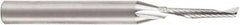 Amana Tool - 1/8" Cutting Diam x 3/4" Length of Cut, 1 Flute, Upcut Spiral Router Bit - Uncoated, Right Hand Cut, Solid Carbide, 2-1/2" OAL x 1/4" Shank Diam, 30° Helix Angle - Americas Industrial Supply