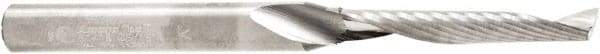 Amana Tool - 3/16" Cutting Diam x 1-1/4" Length of Cut, 1 Flute, Upcut Spiral Router Bit - Uncoated, Right Hand Cut, Solid Carbide, 3" OAL x 1/4" Shank Diam, 30° Helix Angle - Americas Industrial Supply