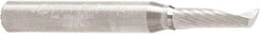 Amana Tool - 3/16" Cutting Diam x 5/8" Length of Cut, 1 Flute, Upcut Spiral Router Bit - Uncoated, Right Hand Cut, Solid Carbide, 2" OAL x 1/4" Shank Diam, 30° Helix Angle - Americas Industrial Supply