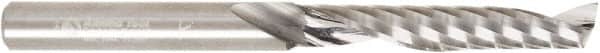 Amana Tool - 1/4" Cutting Diam x 1-1/2" Length of Cut, 1 Flute, Upcut Spiral Router Bit - Uncoated, Right Hand Cut, Solid Carbide, 3" OAL x 1/4" Shank Diam, 30° Helix Angle - Americas Industrial Supply