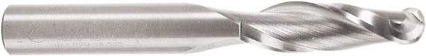 Amana Tool - 3/8" Cutting Diam x 1-1/4" Length of Cut, 2 Flute, Upcut Spiral Router Bit - Uncoated, Right Hand Cut, Solid Carbide, 3" OAL x 3/8" Shank Diam, Core Box, 30° Helix Angle - Americas Industrial Supply