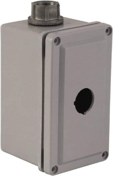 Square D - 1 Hole, 30mm Hole Diameter, Plastic Pushbutton Switch Enclosure - 1, 3, 4, 12, 4X NEMA Rated - Americas Industrial Supply