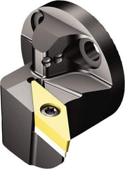 Sandvik Coromant - Left Hand, 25 VBMT 332 Modular Turning and Profiling Cutting Unit Head - Screw and Clamp Holding Method, 1.378 Inch Hole Diameter, Through Coolant - Americas Industrial Supply