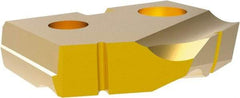 Allied Machine and Engineering - 21.03mm Diam x 5/32" Thick, Seat Code 1, 132° Included Angle Spade Drill Insert - TiN Coated, Cobalt, Grade Super Cobalt, Series T-A - Americas Industrial Supply