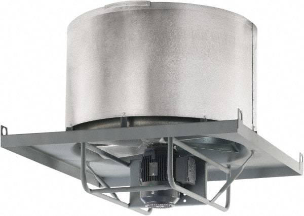 Americraft - 18" Blade, 4,150 CFM, Direct Drive Axial Roof Exhauster - 1/2 hp, 1,725 RPM, TEFC Enclosure, Upblast Style, Three-Phase, 230/460 Volts - Americas Industrial Supply