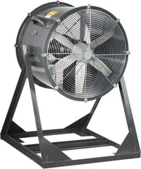 Americraft - 24" Blade, 1 hp, 7,400 CFM, Medium Floor Stand Industrial Circulation Fan - Floor Stand, 230/460 Volts, 1 Speed - Americas Industrial Supply