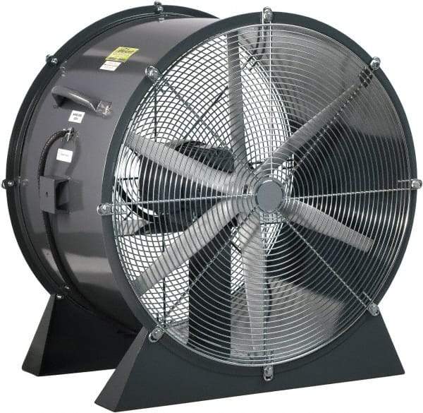 Americraft - 30" Blade, 3/4 hp, 10,400 CFM, Low Floor Stand Industrial Circulation Fan - Floor Stand, 230/460 Volts, 1 Speed - Americas Industrial Supply