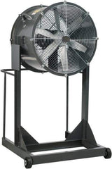 Americraft - 24" Blade, 1 hp, 7,400 CFM, High Floor Stand Industrial Circulation Fan - Floor Stand, 115/230 Volts, 1 Speed - Americas Industrial Supply