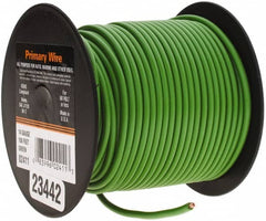 EastPenn - 14 AWG Automotive Plastic Insulated, Single Conductor Wire - 100' Long, Green - Americas Industrial Supply