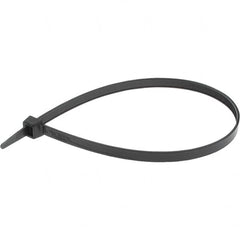 Value Collection - 14-1/2" Long Black Nylon Standard Cable Tie - 120 Lb Tensile Strength, 106mm Max Bundle Diam - Americas Industrial Supply