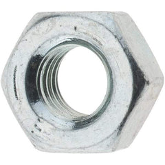 Value Collection - 1/4-28 UN Steel Right Hand Hex Nut - 7/16" Across Flats, 7/32" High, Zinc Clear Finish - Americas Industrial Supply