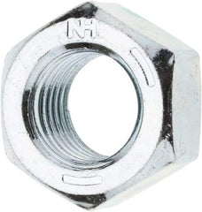 Value Collection - 7/16-20 UN Steel Right Hand Hex Nut - 11/16" Across Flats, 3/8" High, Zinc Clear Finish - Americas Industrial Supply