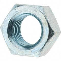 Value Collection - 1/2-20 UN Steel Right Hand Hex Nut - 3/4" Across Flats, 7/16" High, Zinc Clear Finish - Americas Industrial Supply