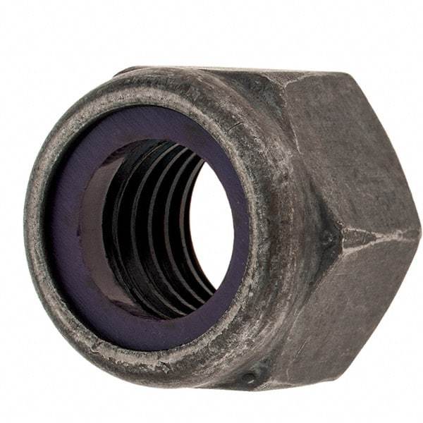 Value Collection - 5/8-11 UNC Grade 8 Hex Lock Nut with Nylon Insert - 15/16" Width Across Flats, 3/4" High, Uncoated - Americas Industrial Supply