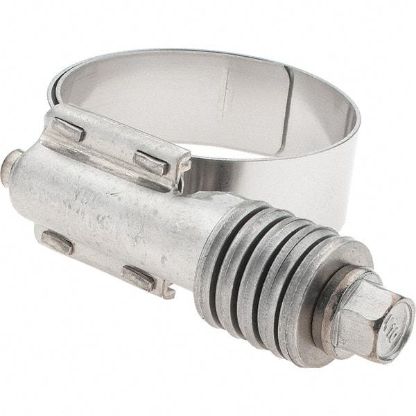 Made in USA - 1 to 1-3/4" Diam, Stainless Steel Worm Drive Clamp - Americas Industrial Supply