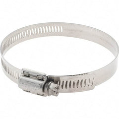 Made in USA - SAE Size 56, 3-1/16 to 4" Diam, Stainless Steel Worm Drive Clamp - Americas Industrial Supply