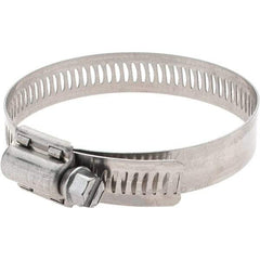 Made in USA - SAE Size 40, 2-1/16 to 3" Diam, Stainless Steel Worm Drive Clamp - Americas Industrial Supply