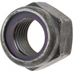 Value Collection - 7/8-9 UNC Grade 8 Hex Lock Nut with Nylon Insert - 1-1/4" Width Across Flats, 63/64" High, Uncoated - Americas Industrial Supply