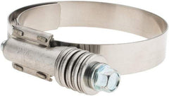 Made in USA - 2-1/4 to 3-1/8" Diam, Stainless Steel Auto-Adjustable Worm Drive Clamp - 5/6" Wide - Americas Industrial Supply