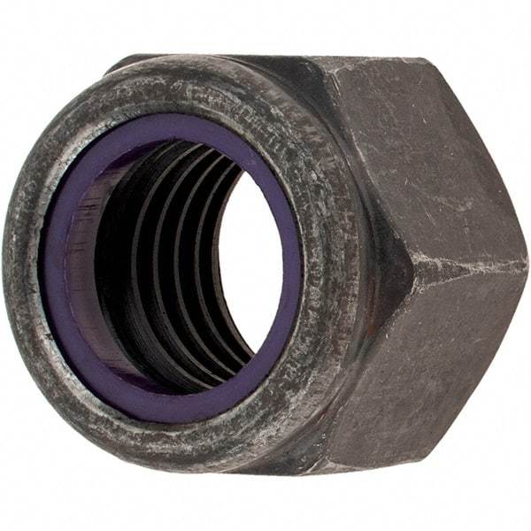 Value Collection - 3/4-10 UNC Grade 8 Hex Lock Nut with Nylon Insert - 1-1/16" Width Across Flats, 7/8" High, Uncoated - Americas Industrial Supply