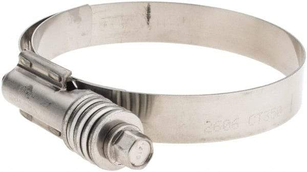 Made in USA - 2-3/4 to 3-5/8" Diam, Stainless Steel Worm Drive Clamp - Americas Industrial Supply