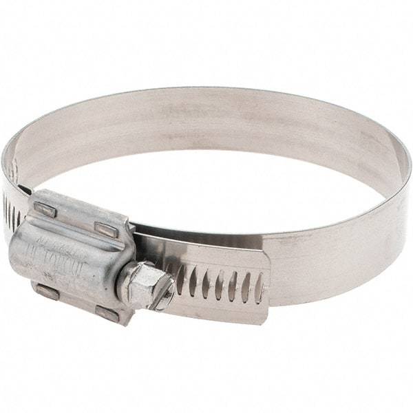 Made in USA - 2-3/4 to 3-5/8" Diam, Stainless Steel High Torque Worm Drive Clamp - Americas Industrial Supply