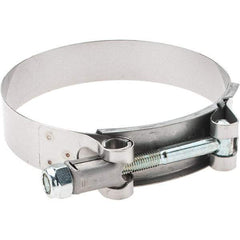 Made in USA - Bolt Clamps Type: T-Bolt Hose Clamp Minimum Diameter (Decimal Inch): 3.2500 - Americas Industrial Supply