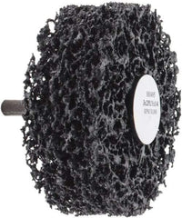 Standard Abrasives - 3" Coarse Grade Silicon Carbide Deburring Disc - 1/4" Shank Diam, Shank Connection, 10,000 Max RPM - Americas Industrial Supply