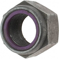 Value Collection - 1-1/8 - 12 UNF Grade 8 Hex Lock Nut with Nylon Insert - 1-5/8" Width Across Flats, 1-11/64" High, Uncoated - Americas Industrial Supply