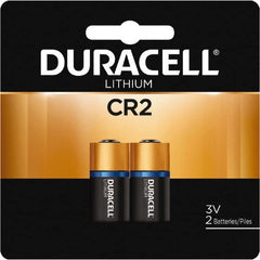 Duracell - Size CR2, Lithium, Button & Coin Cell Battery - 3 Volts - Americas Industrial Supply
