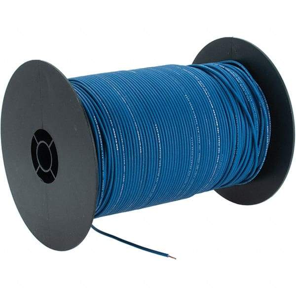 EastPenn - 18 AWG, 1,000' OAL, Hook Up Wire - Blue Polyethylene Jacket - Americas Industrial Supply