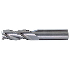 ‎3/4″ × 3/4″ × 1-5/8″ × 4″ RHS / RHC Solid Carbide 3-Flute Square End High-Performance End Mill for Aluminum - Bright - Exact Industrial Supply