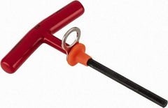 Proto - 1/4" Hex, Tethered T-Handle Cushion Grip, Hex Key - 6" OAL, Alloy Steel, Inch System of Measurement - Americas Industrial Supply