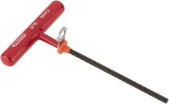 Proto - 3/16" Hex, Tethered T-Handle Cushion Grip, Hex Key - 6" OAL, Alloy Steel, Inch System of Measurement - Americas Industrial Supply