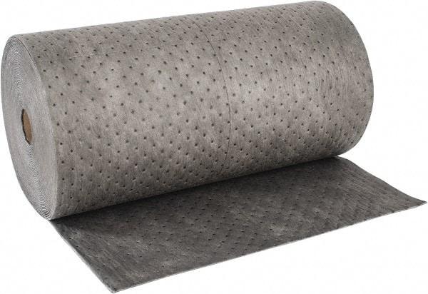 Brady SPC Sorbents - 35 Gal Capacity per Package, Universal Roll - 150' Long x 30" Wide, Gray, Polypropylene - Americas Industrial Supply