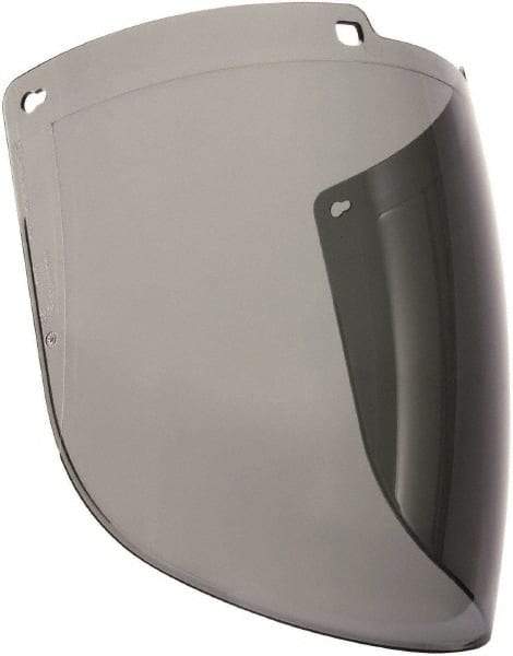 Uvex - Gray Polycarbonate Face Shield - 9" High x 15-7/8" Wide x 2.2mm Thick, Compatible with Uvex Turboshields - Americas Industrial Supply